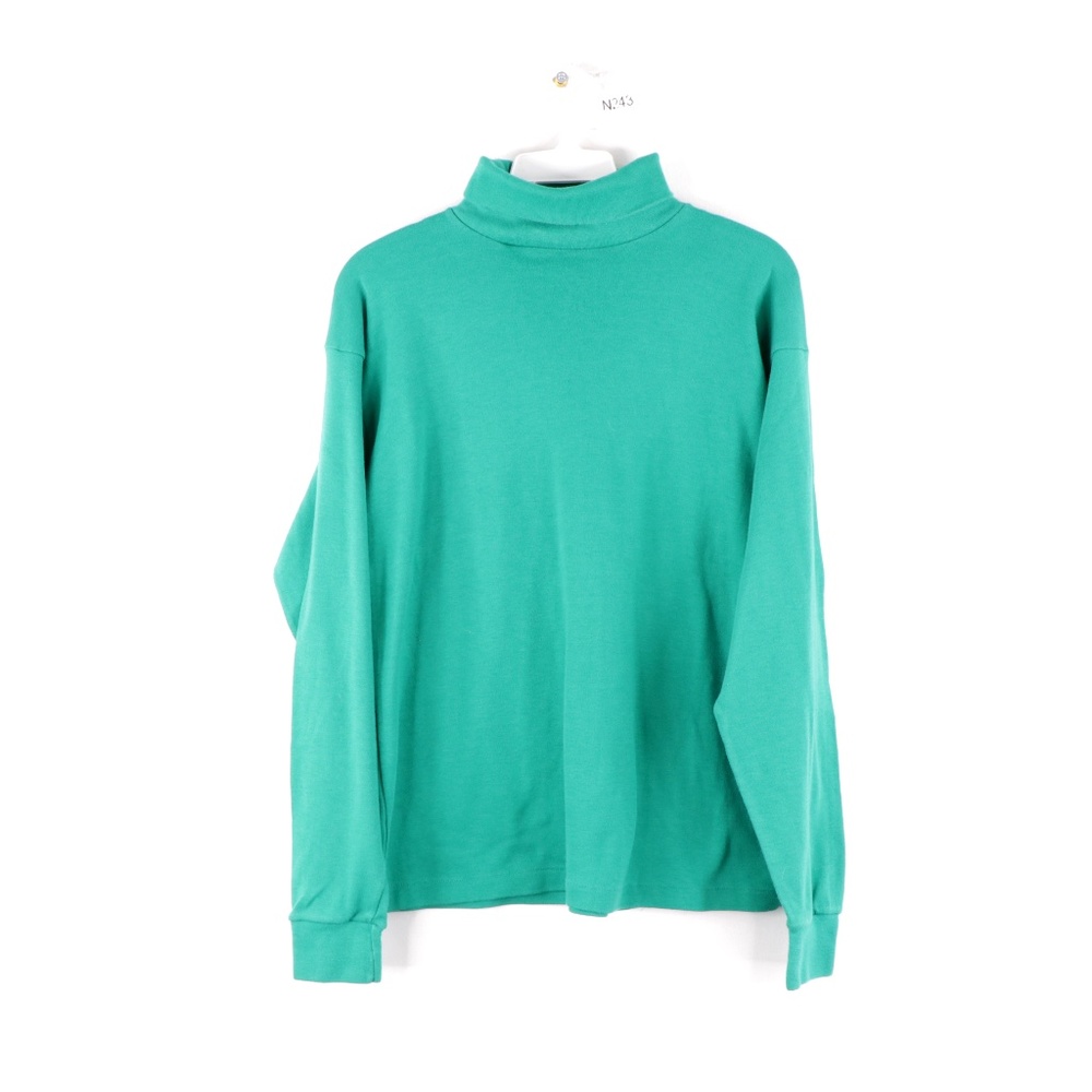 Vintage 90s Streetwear Turtleneck Sweater Teal USA